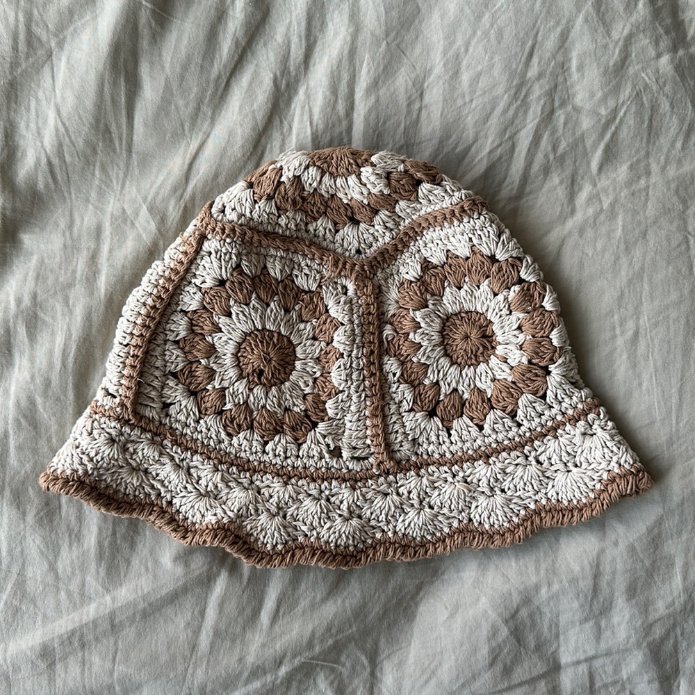 Floral Crochet Bucket Hat